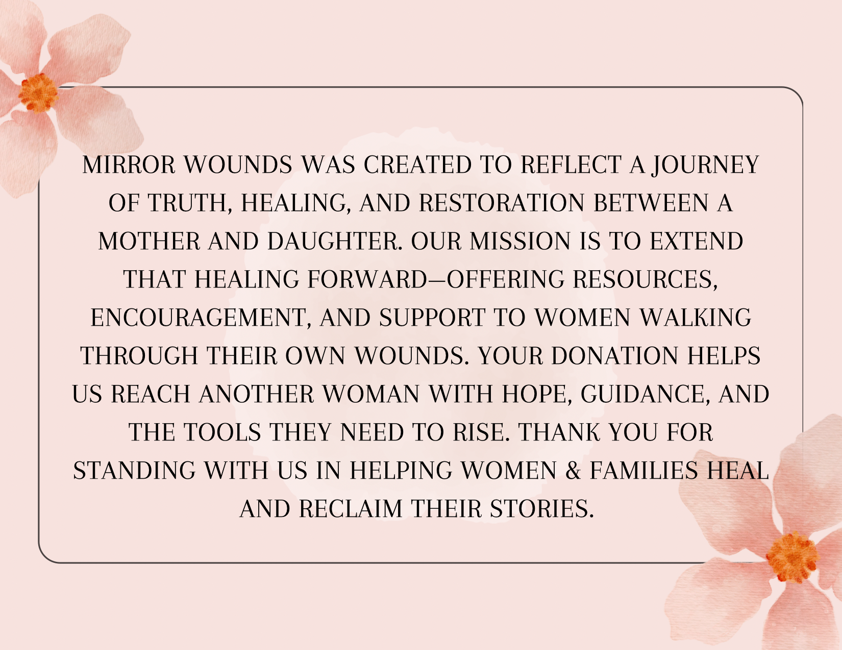 Donate to our mission.